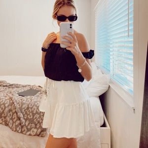 brandy melville white skirt!